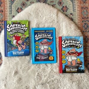 Captain Underpants bundle of 3 books collectors edition elementary kids reading